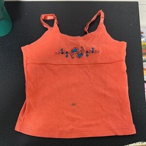 Route 66 Orange Camisole Fitted Embellished Y2K vintage